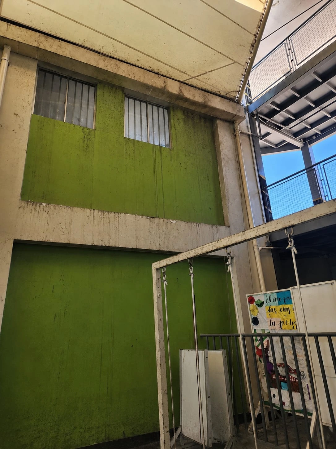 Fachada antes del trabajo en altura